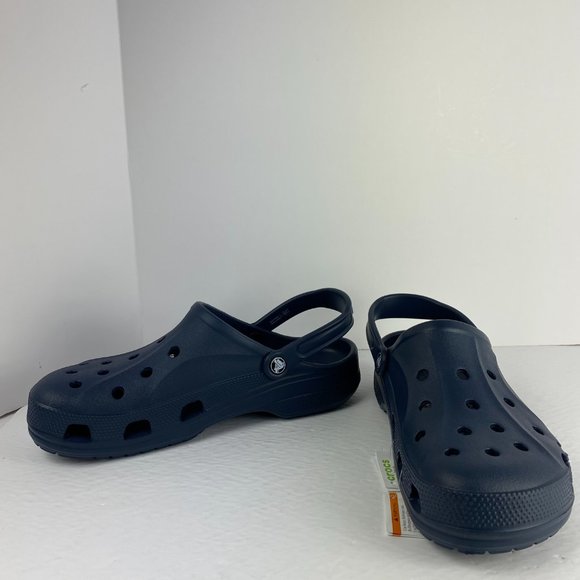 Men's Crocs Baya Navy Clogs Slip On Slide Sandals - Picture 3 of 11